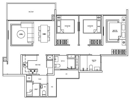 SkyPark Residences - A1 106, 1141