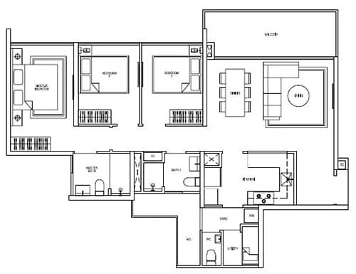 SkyPark Residences - A2 107, 1152