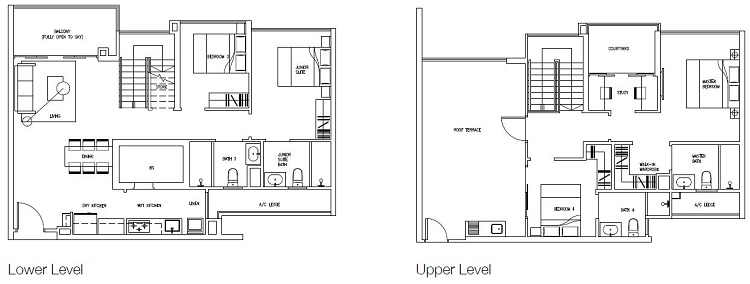Forestville Executive Condo Floor Plan, Penthouse, PH12, 185 sqm, Stack 12-35