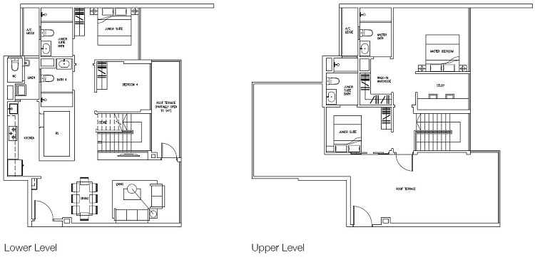 Forestville Executive Condo Floor Plan, Penthouse, PH17, 211 sqm, Stack 12-25