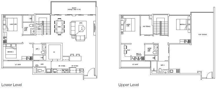 Forestville Executive Condo Floor Plan, Penthouse, PH3, 224 sqm, Stack 12-51