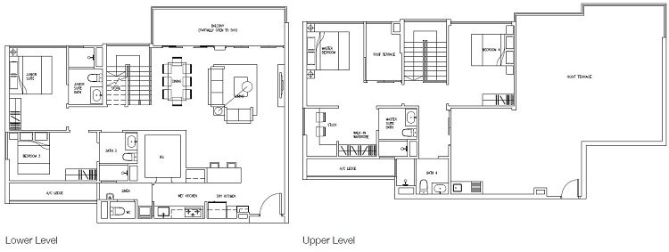 Forestville Executive Condo Floor Plan, Penthouse, PH4, 248 sqm, Stack 12-48