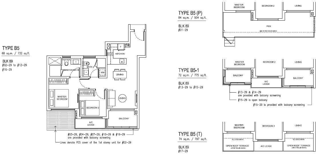 2 Bedroom - B5 - 68 sqm-732 sqft