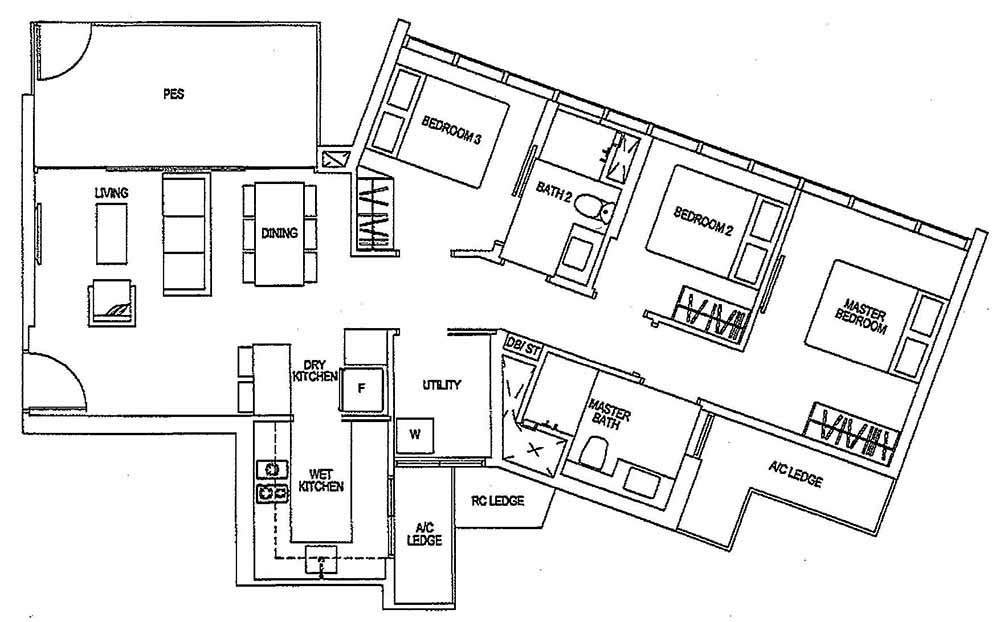 Sims Urban Oasis Grand 3BR C1-P 99 1066