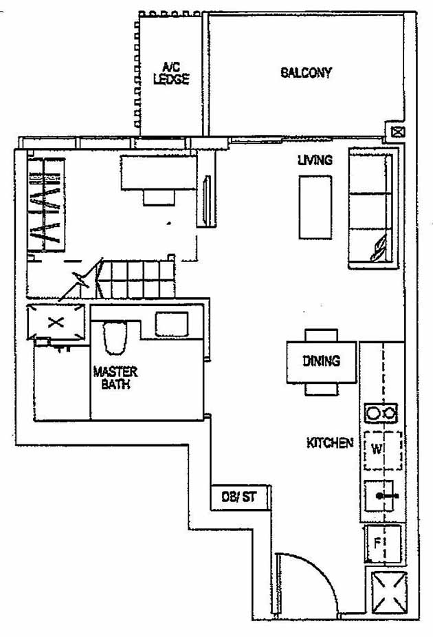 Sims Urban Oasis Loft 1BR A1L(M) 45 484