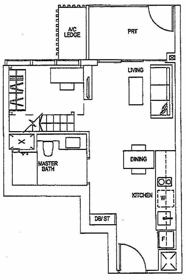 Sims Urban Oasis Loft 1BR A1L(M)-P 45 484