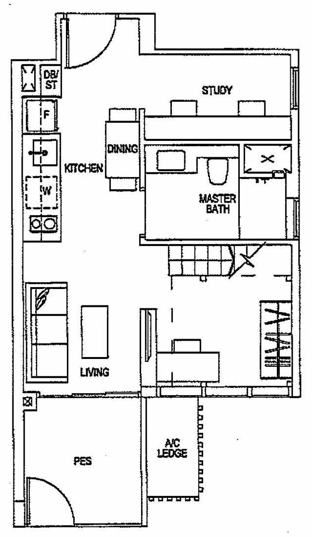 Sims Urban Oasis Loft 1BR A2aL-P 44 474