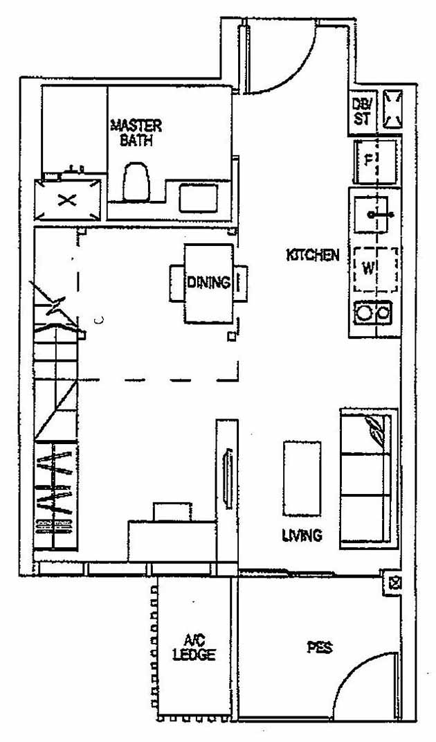 Sims Urban Oasis Loft 1BR A2bL-P 43 463
