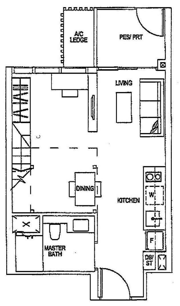Sims Urban Oasis Loft 1BR A2bL(M)-P 43 463