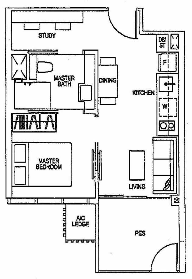 Sims Urban Oasis Suites 1BR A3a-P 44 474
