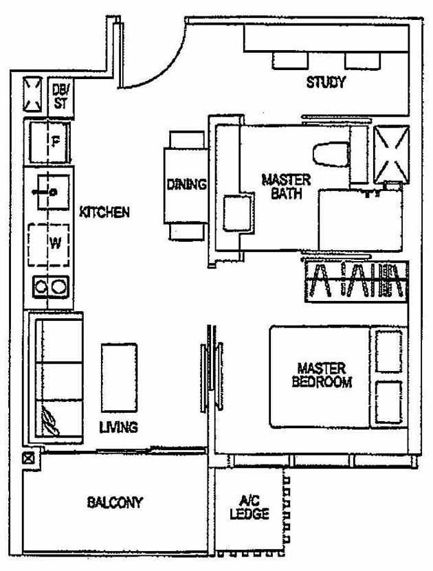 Sims Urban Oasis Suites 1BR A3a(M) 41 441