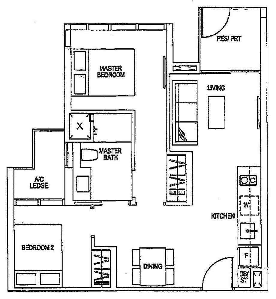 Sims Urban Oasis Suites 2BR B2(M)-P 58 624