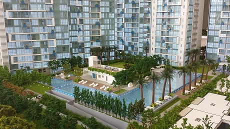 The Santorini Site Plan - Pool View