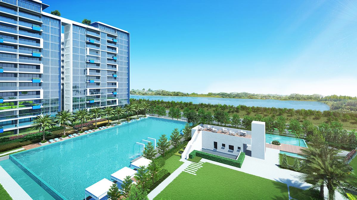 The Santorini Site Plan - Pool View