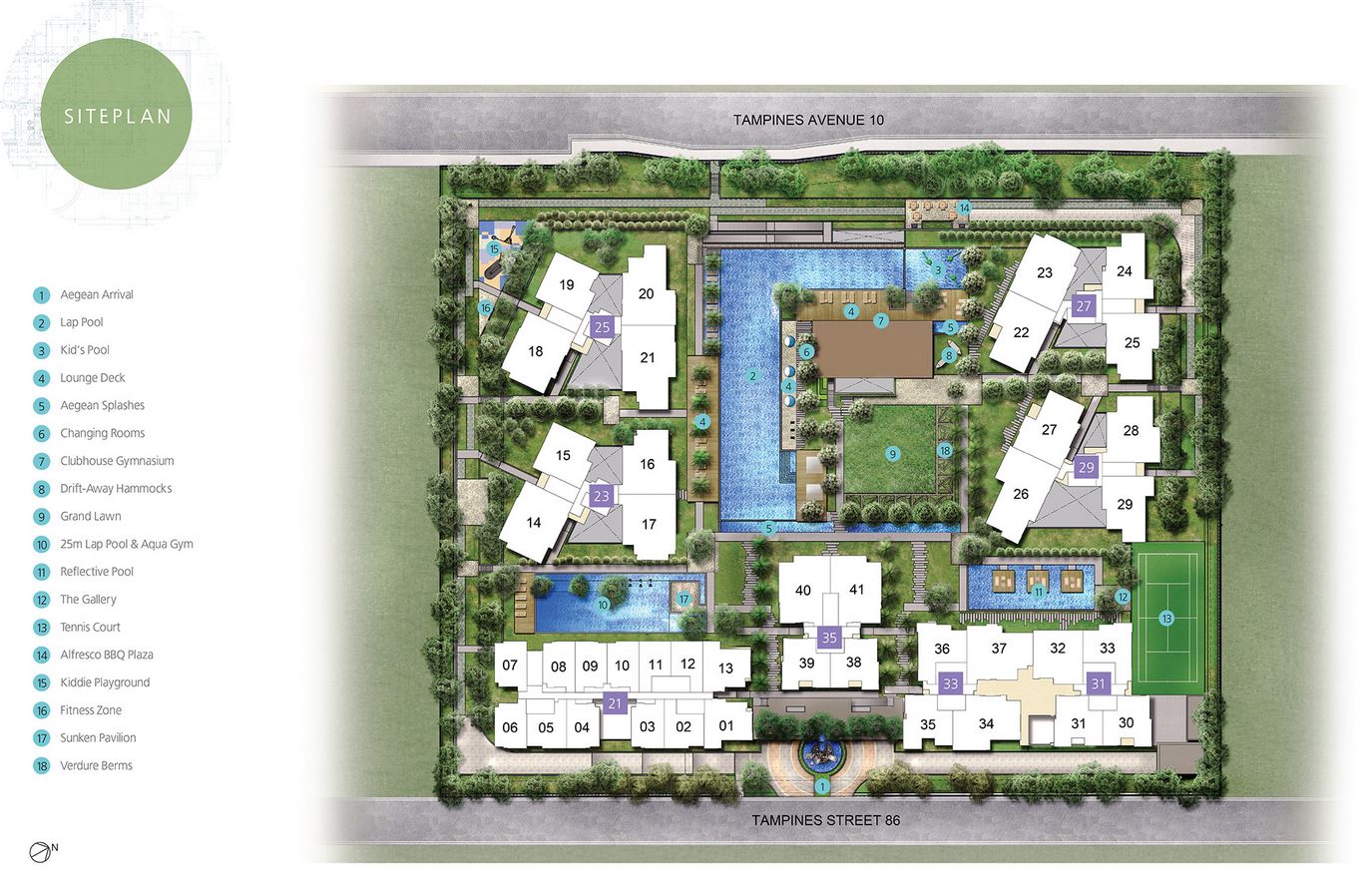The Santorini Condo Site Plan