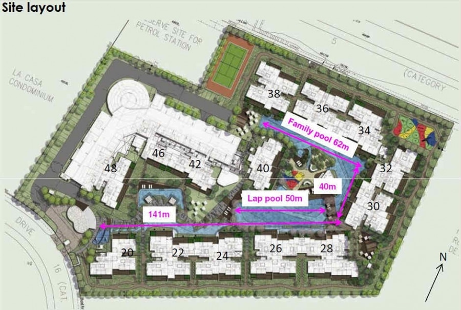 Forestville EC Site Plan with Distance
