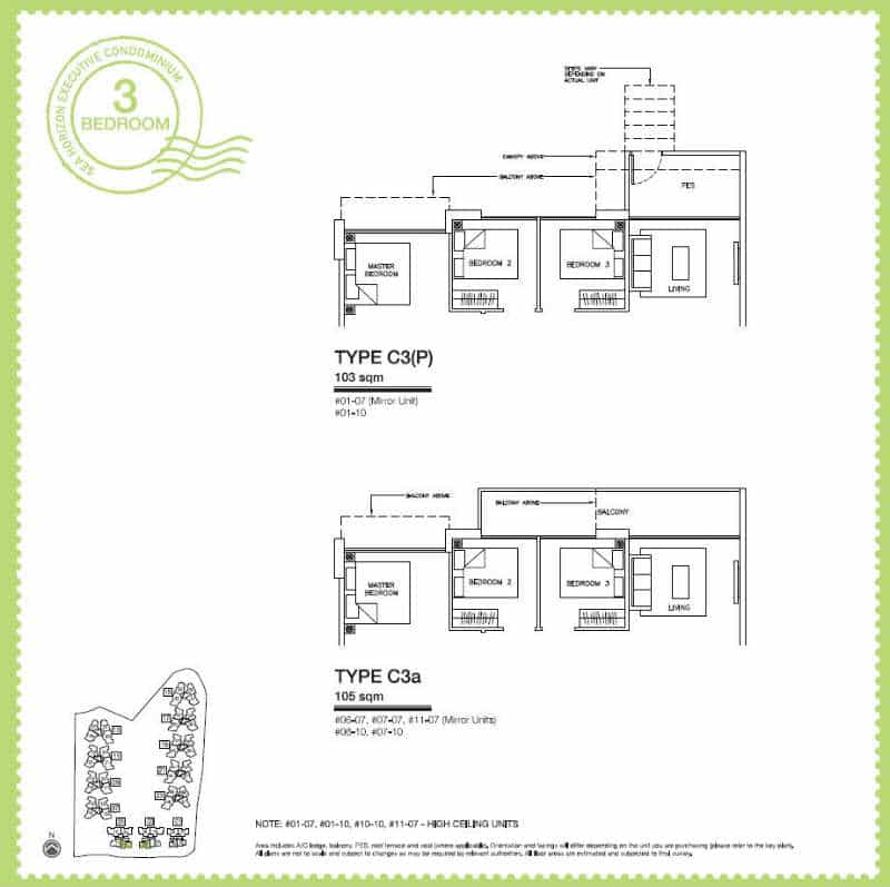 Sea Horizon EC - 3 Bedroom C3 103 sqm b