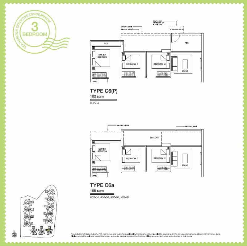 Sea Horizon EC - 3 Bedroom C6 102 sqm b
