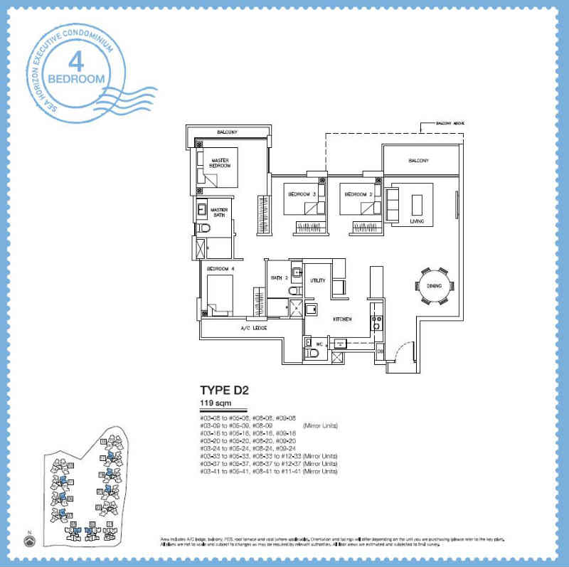 Sea Horizon EC - 4 Bedroom D2 119 sqm a