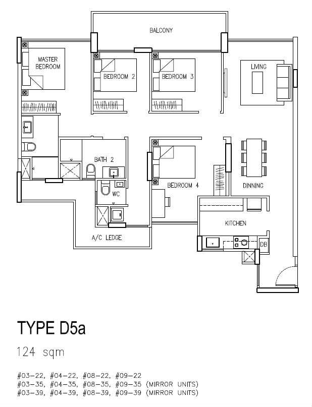Sea Horizon EC - 4 Bedroom D5 124 sqm a