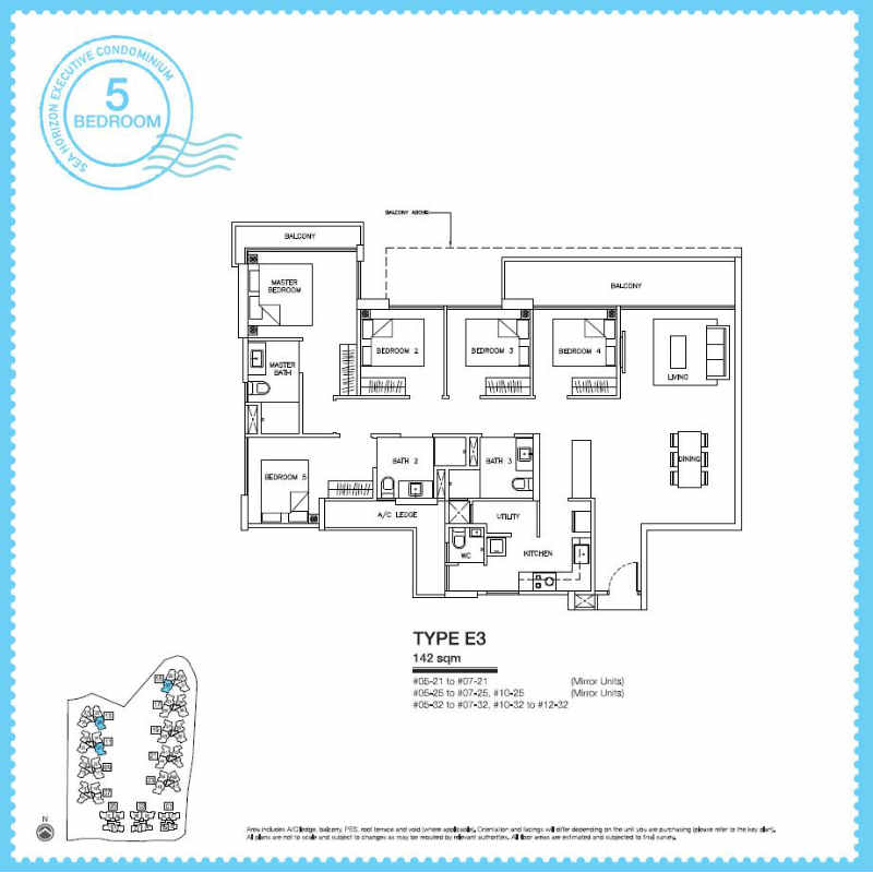 Sea Horizon EC - 5 Bedroom E3 142 sqm a