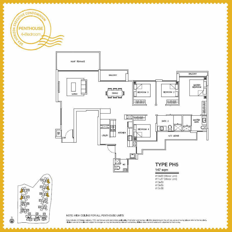 Sea Horizon EC - Penthouse 4 Bedroom PH5 147 sqm