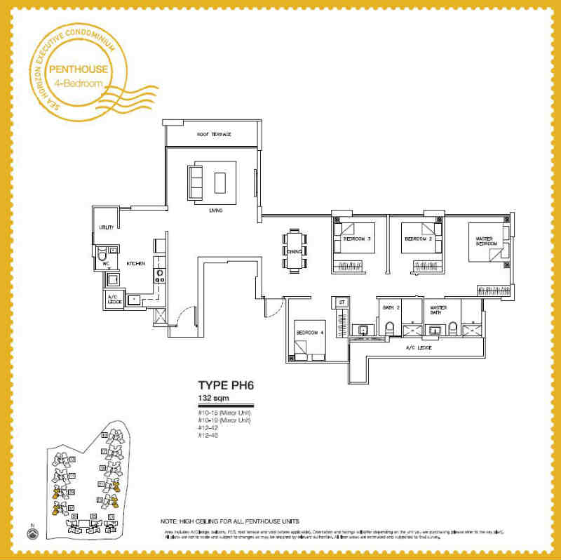 Sea Horizon EC - Penthouse 4 Bedroom PH6 132 sqm