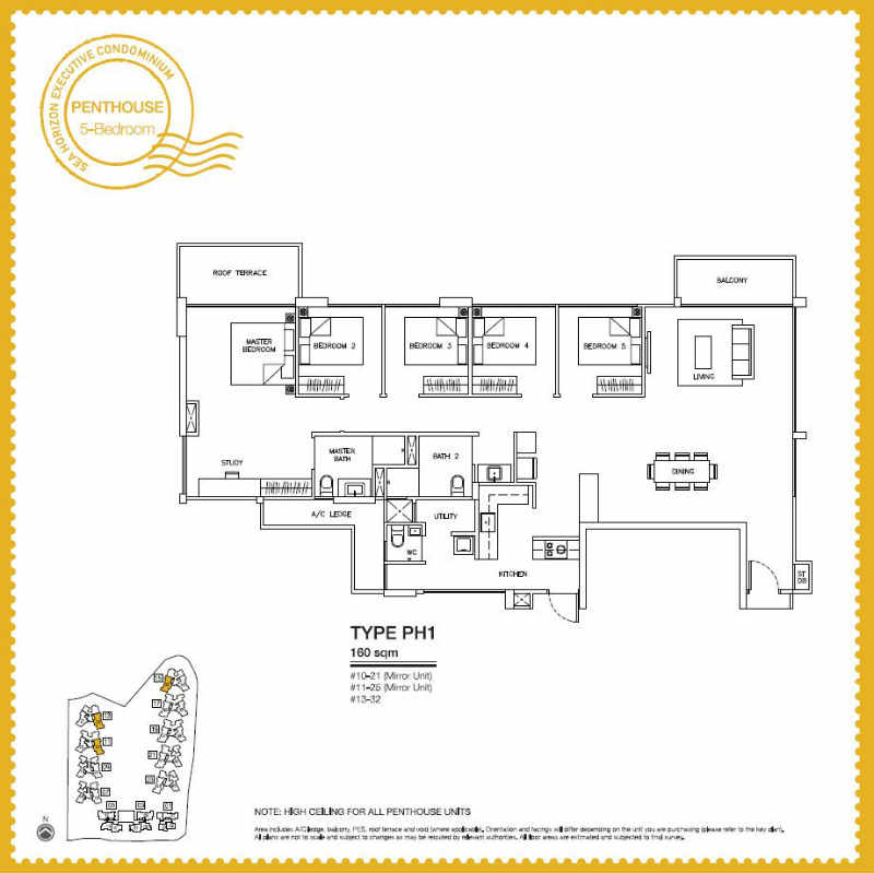 Sea Horizon EC - Penthouse 5 Bedroom PH1 160 sqm