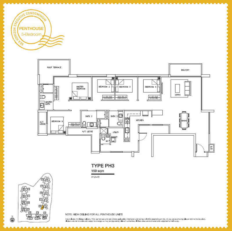 Sea Horizon EC - Penthouse 5 Bedroom PH3 159 sqm