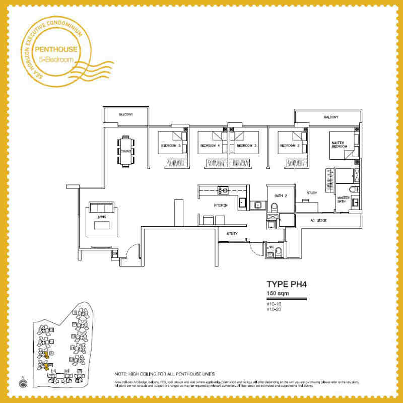 Sea Horizon EC - Penthouse 5 Bedroom PH4 150 sqm