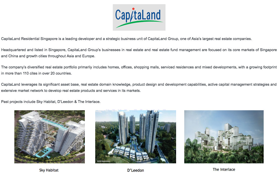 Sky Vue Developer - CapitalLand