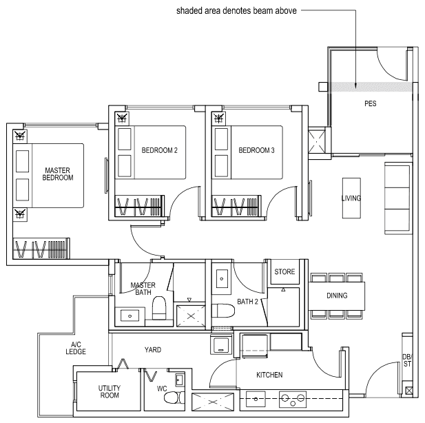 The Brownstone EC - 3 Bedroom Premium B5p 92 sqm 990 sqft