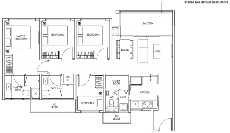 The Brownstone EC - 4 Bedroom C2b 98 sqm 1055 sqft