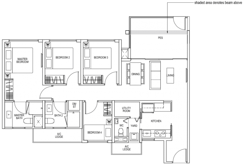 The Brownstone EC - 4 Bedroom C2p 103 sqm 1109 sqft
