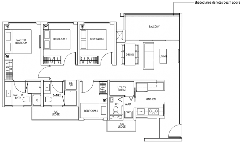 The Brownstone EC - 4 Bedroom C3b 99 sqm 1066 sqft