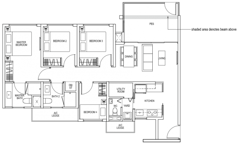 The Brownstone EC - 4 Bedroom C3p 103 sqm 1109 sqft