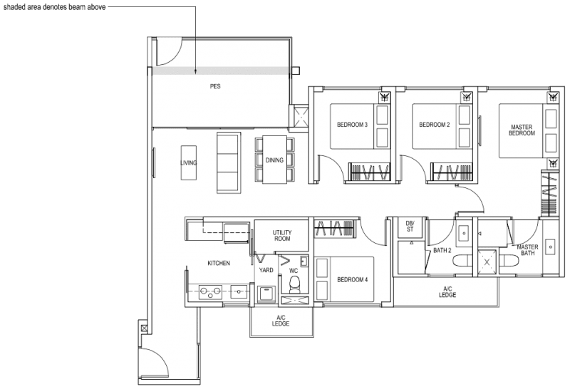 The Brownstone EC - 4 Bedroom C4p 110 sqm 1184 sqft