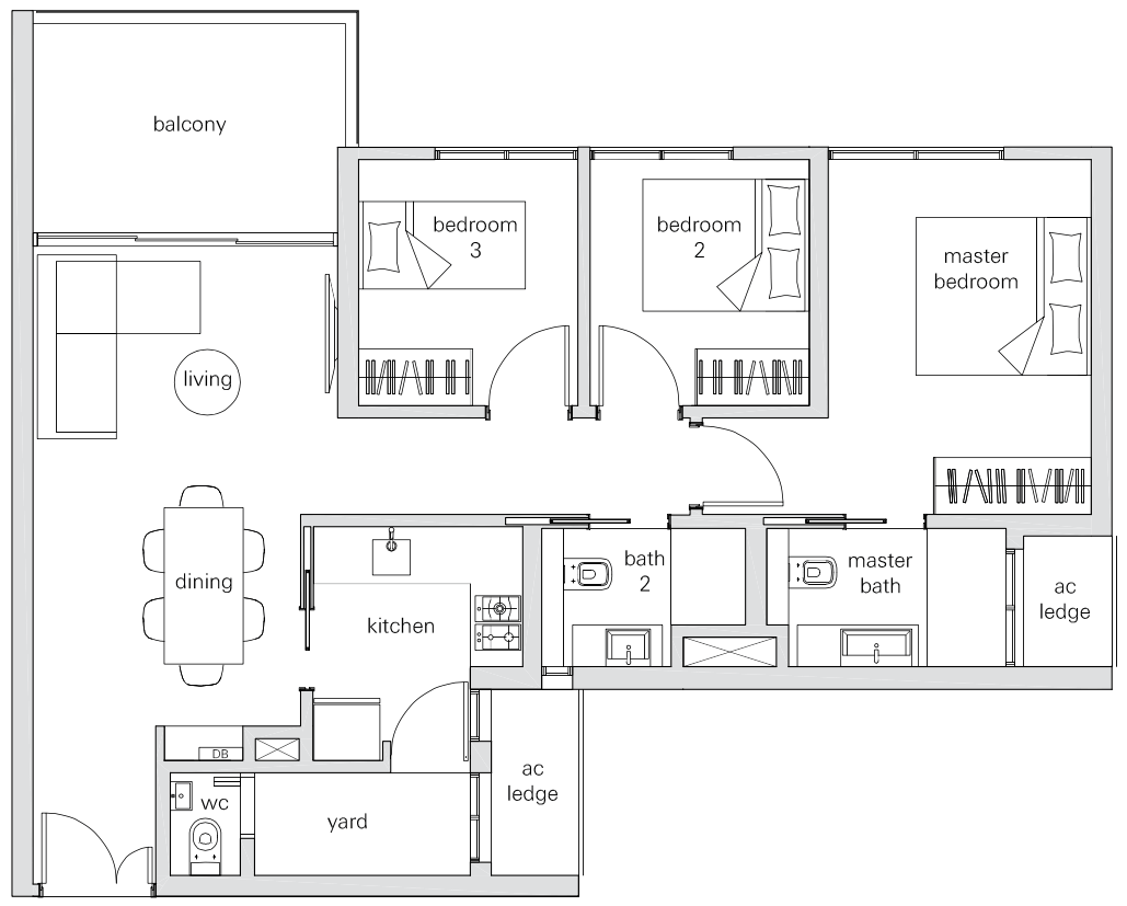 The Panorama Condo Showflat Unit 3 Bedroom 3c 94 sqm 1012 sqft