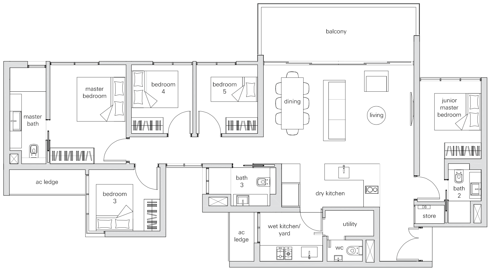 The Panorama Condo Showflat Unit 5 Bedroom 5a 145 sqm 1561 sqft