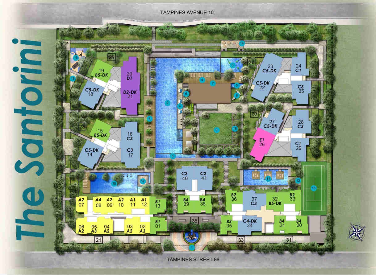 The Santorini Site Plan
