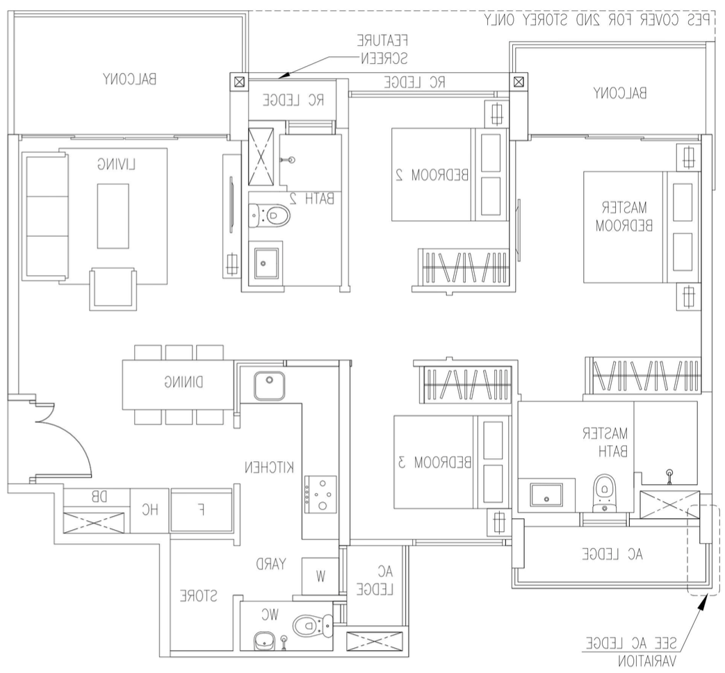 The Visioniare EC Showroom Unit 3 Bedroom Premium C6 95 sqm 1023 sqft