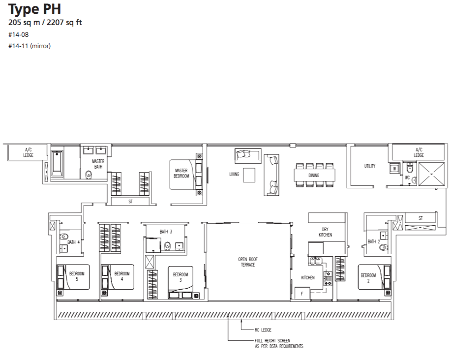 Twin Fountains EC 5 Bedroom Penthouse
