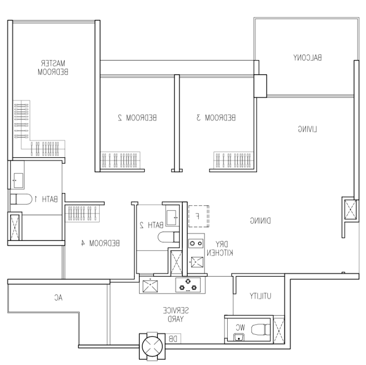 Wandervale Showflat Unit 4 Bedroom C1 116 sqm 1249 sqft